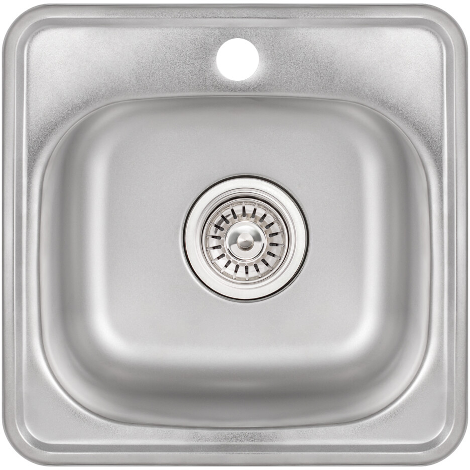 Кухонна мийка з нержавіючої сталі Lidz 3838 0,6 мм Satin (LIDZ3838POL06)