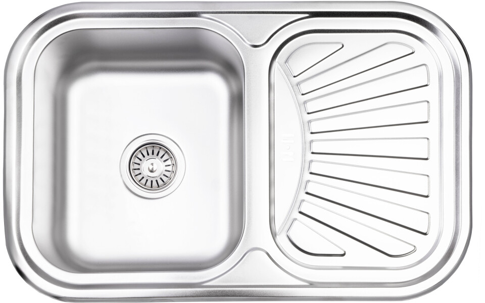 Купити кухонна мийка довжина 490 мм Lidz 7549 0,8 мм Satin (LIDZ7549SAT8) в Києві