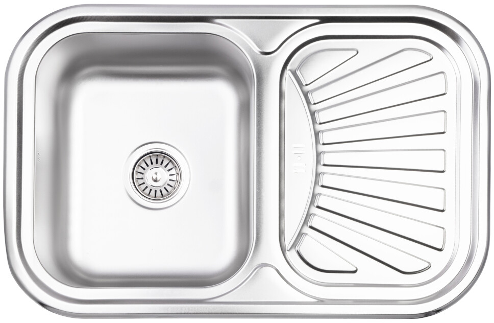 Кухонна мийка довжина 490 мм Lidz 7549 0,8 мм Micro Decor (LIDZ7549MICDEC)
