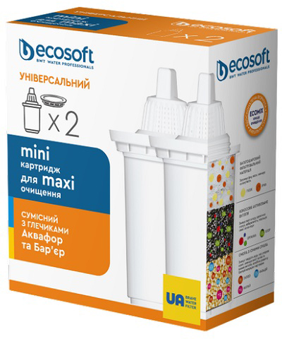 Комплект картриджів Ecosoft для фільтрів Ecosoft CRVKABN2ECO (універсальний) 2шт.