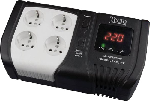Стабілізатор з розетками Tecro TRS-1000BW