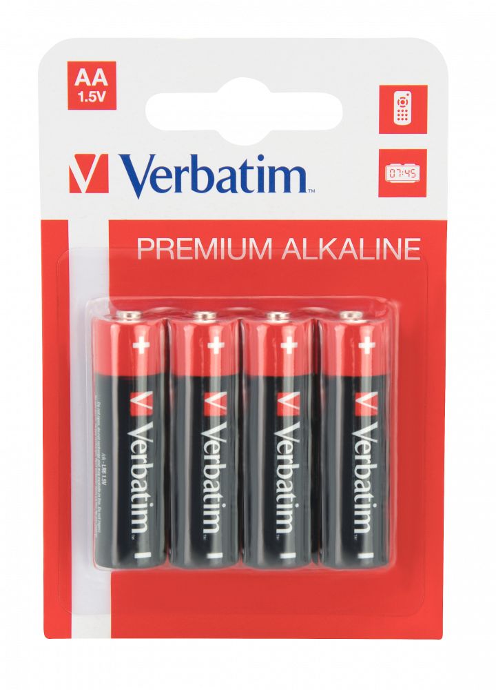 Батарейки Verbatim Alkaline AA/LR06 BL 4шт (49921) в интернет-магазине, главное фото