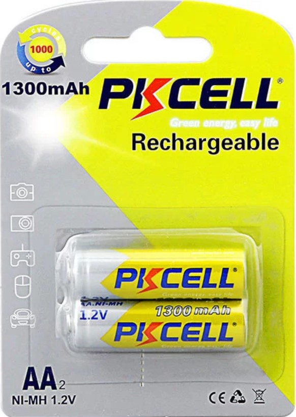 Інструкція акумулятори aa PkCell AA 1300mAh, 1.2V Ni-MH, 2pcs/card