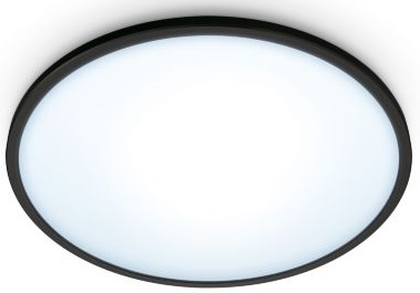 Круглий світлодіодний світильник WiZ SuperSlim Ceiling 16W 2700-6500K Wi-Fi чорний (929002685201)