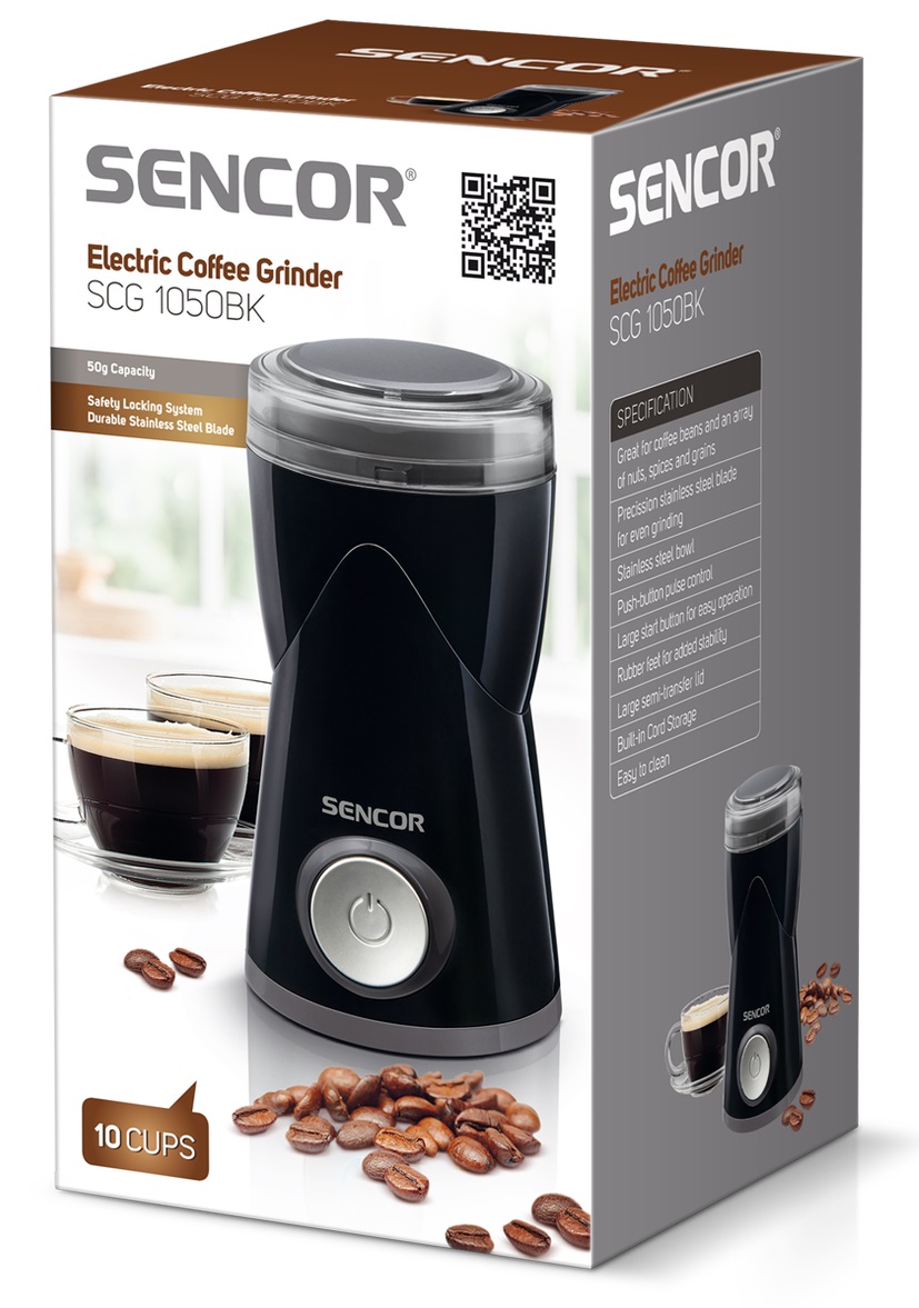 Кофемолка электрическая Sencor SCG1050BK цена 619.00 грн - фотография 2