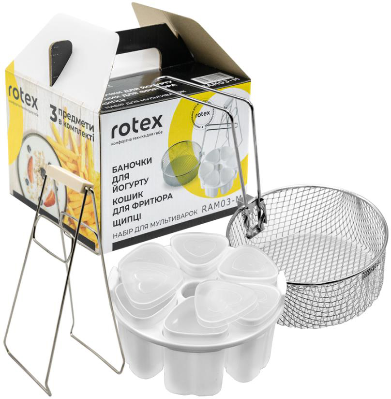 Баночки для йогурту, фритюрниця, щипці Rotex RAM03-M в інтернет-магазині, головне фото