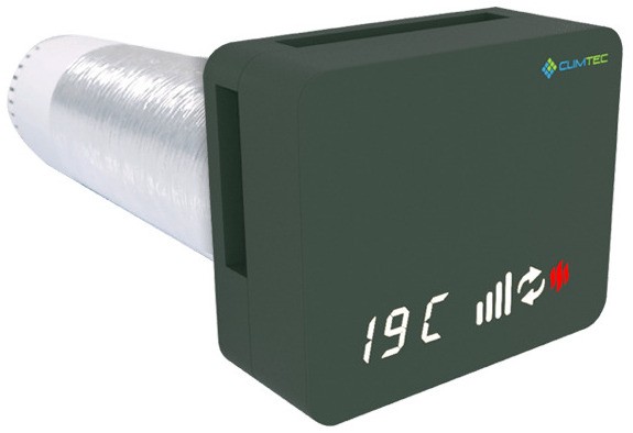 Рекуператор с электронной заслонкой Climtec Optima 100 Standard (Пихтовый зеленый)