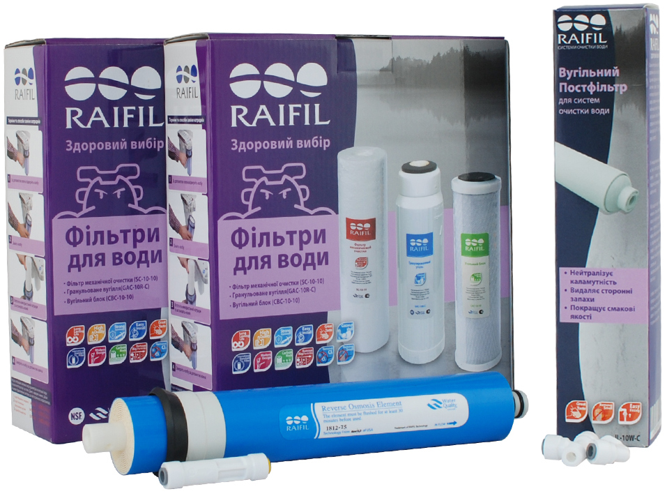 Комплект картриджей Raifil для фильтров Raifil Grando 5 с мембраной 75 GAL 