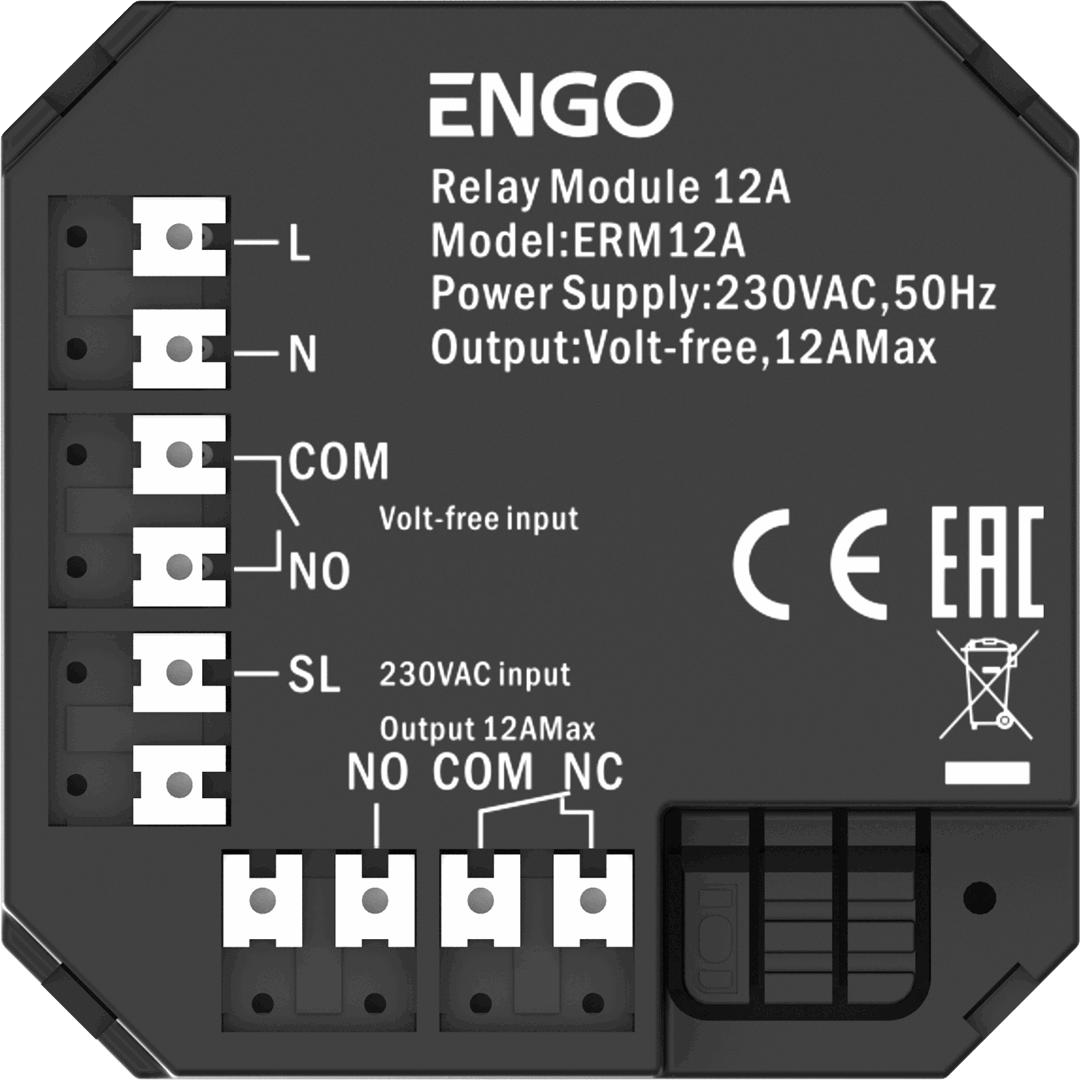 Дротовий релейний модуль 12 A Engo Controls ERM12A