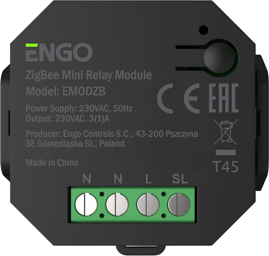 Характеристики бездротове реле zigbee 3.0 Engo Controls EMODZB