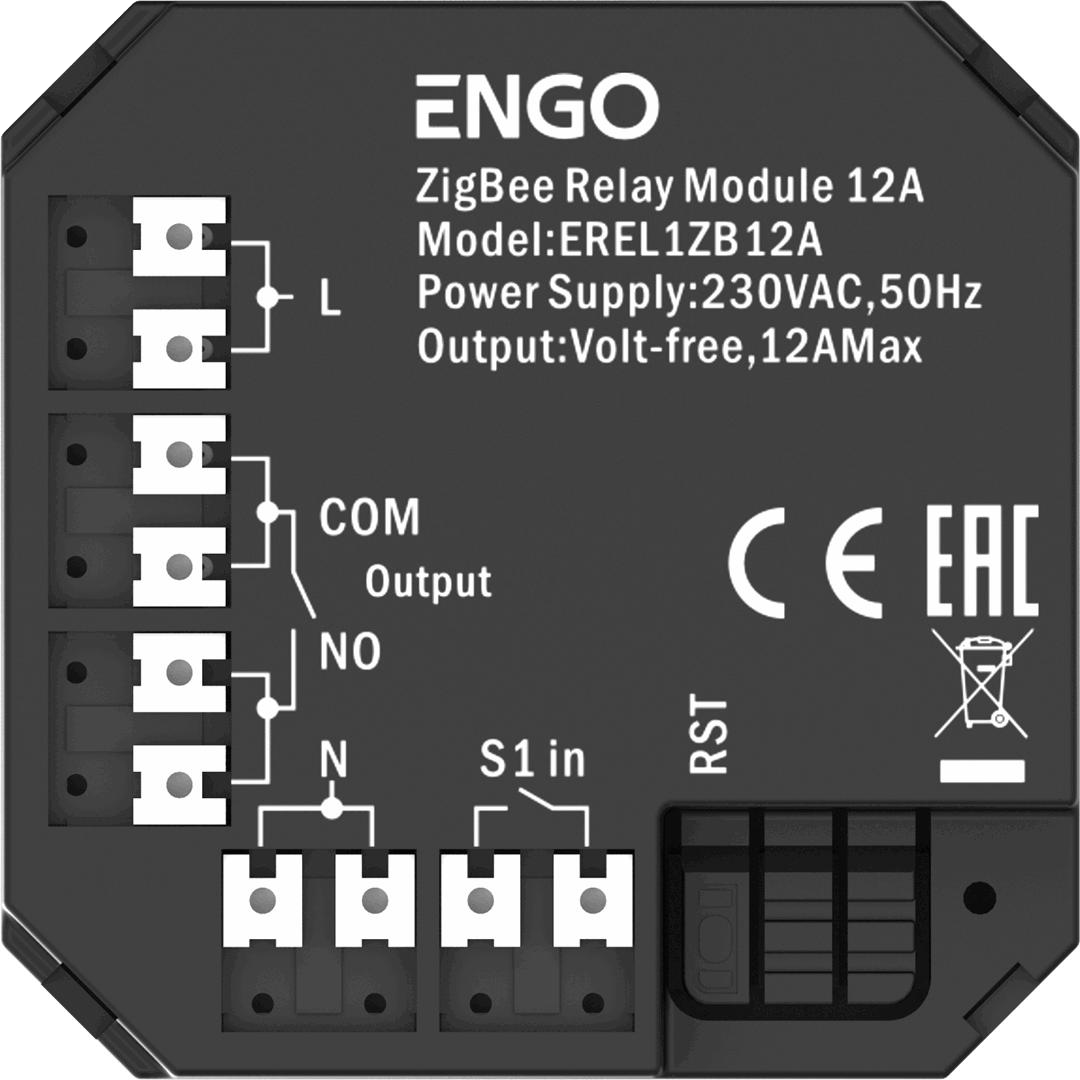 Релейний модуль ZigBee 3.0 Engo Controls EREL1ZB12A