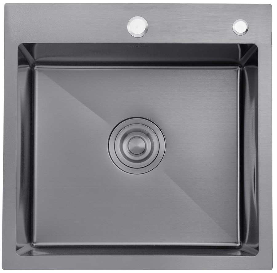 Кухонна мийка ширина 500 мм Kroner KRP Schwarze - 5050HM PVD (3/1 мм)