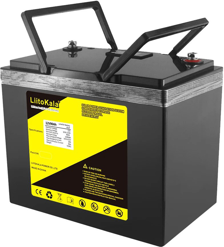 LiitoKala LiFePO4 12V90Ah, LCD