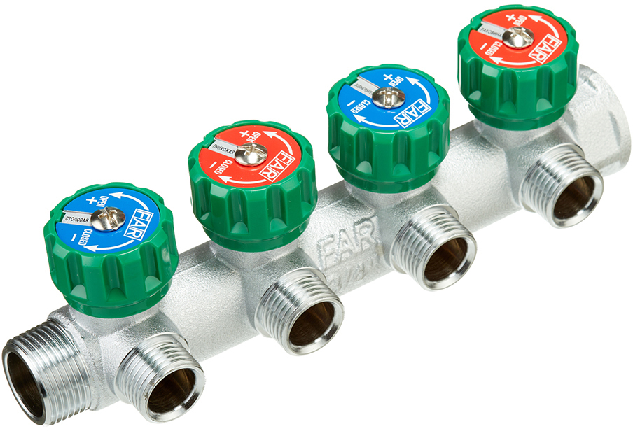 FAR з 4 відводами 3/4"x1/2" під євроконус (FK 3824 3412)