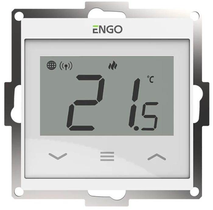 Engo Controls E55-W для вбудованого монтажу під рамку 55x55, 230В, білий (932312952)