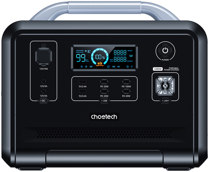 Choetech 1200W Powerstation (BS005), 1200Вт / 960Вт*год