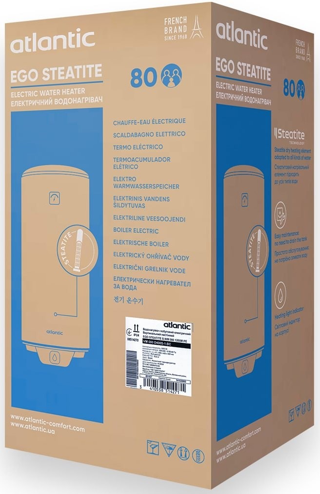 Водонагрівач Atlantic Steatite Ego VM 080 D400S-1-BC 1200W характеристики - фотографія 7
