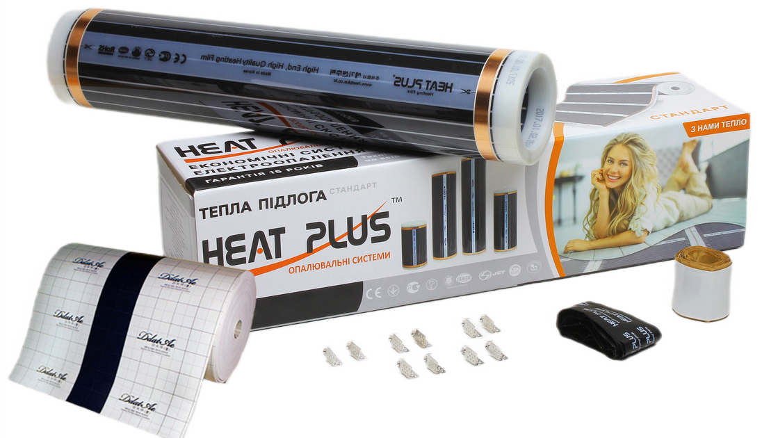 Heat Plus Standart 8м2 + теплоізоляційна підкладка 8м2 (E-pex, 4мм)