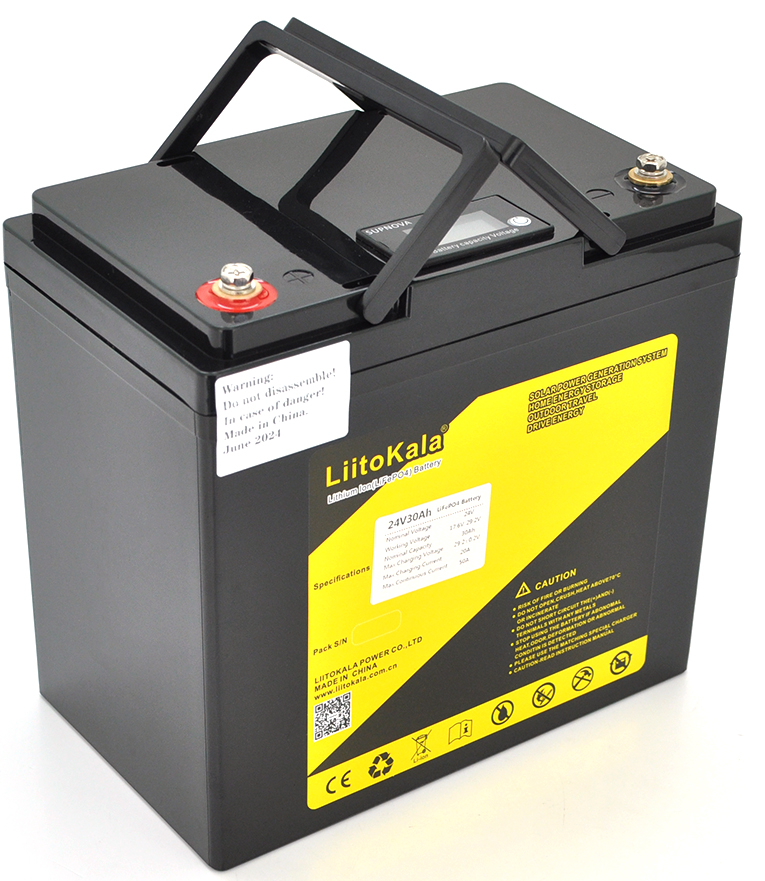 LiitoKala LiFePO4 24V(29,2V) 30Ah LCD