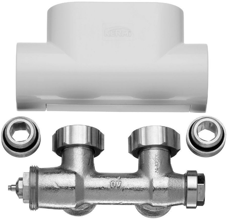 Kermi 1/2"x3/4" кутовий, декоративна кришка біла (ZV00410001)