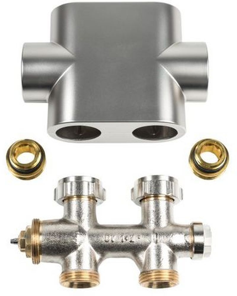 Kermi 1/2"x3/4" прямий, декоративна кришка нерж. сталь (ZV00400003)