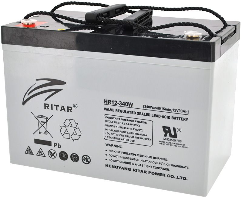 Акумулятор Ritar AGM HR12340W, Gray Case, 12V 90Ah