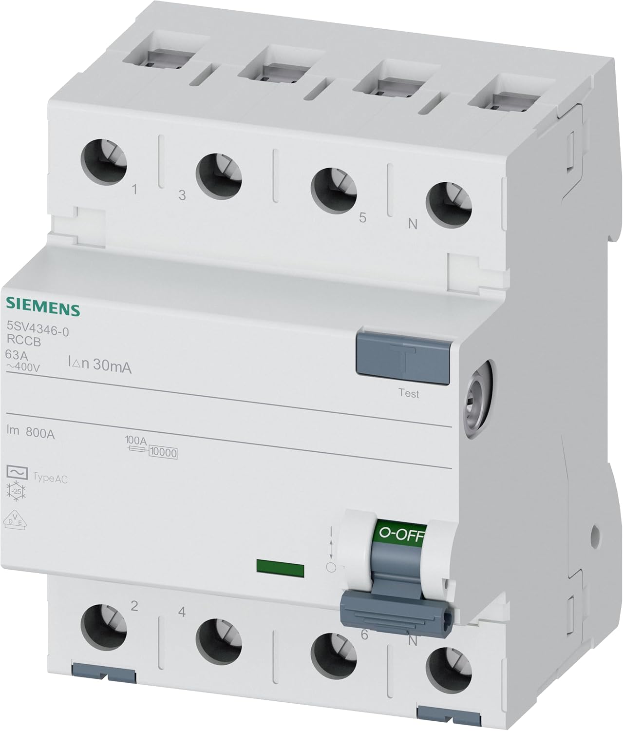 Siemens 4P 63А 30mA АС (5SV4346-0)
