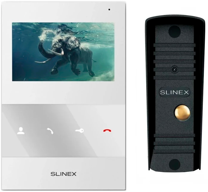 Комплект відеодомофону Slinex SQ-04M + ML-16HD White/Black