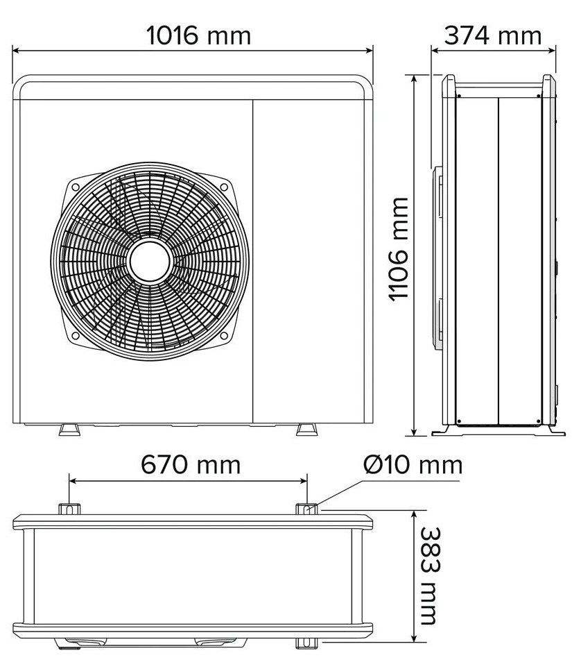Ariston Nimbus Plus 80 S Net R32 (3301888) Габаритні розміри