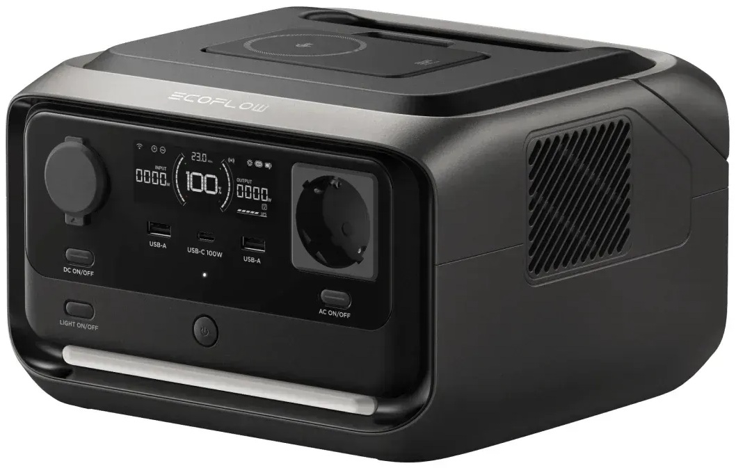 EcoFlow River 3 Plus Wireless, 600Вт / 286Вт*год