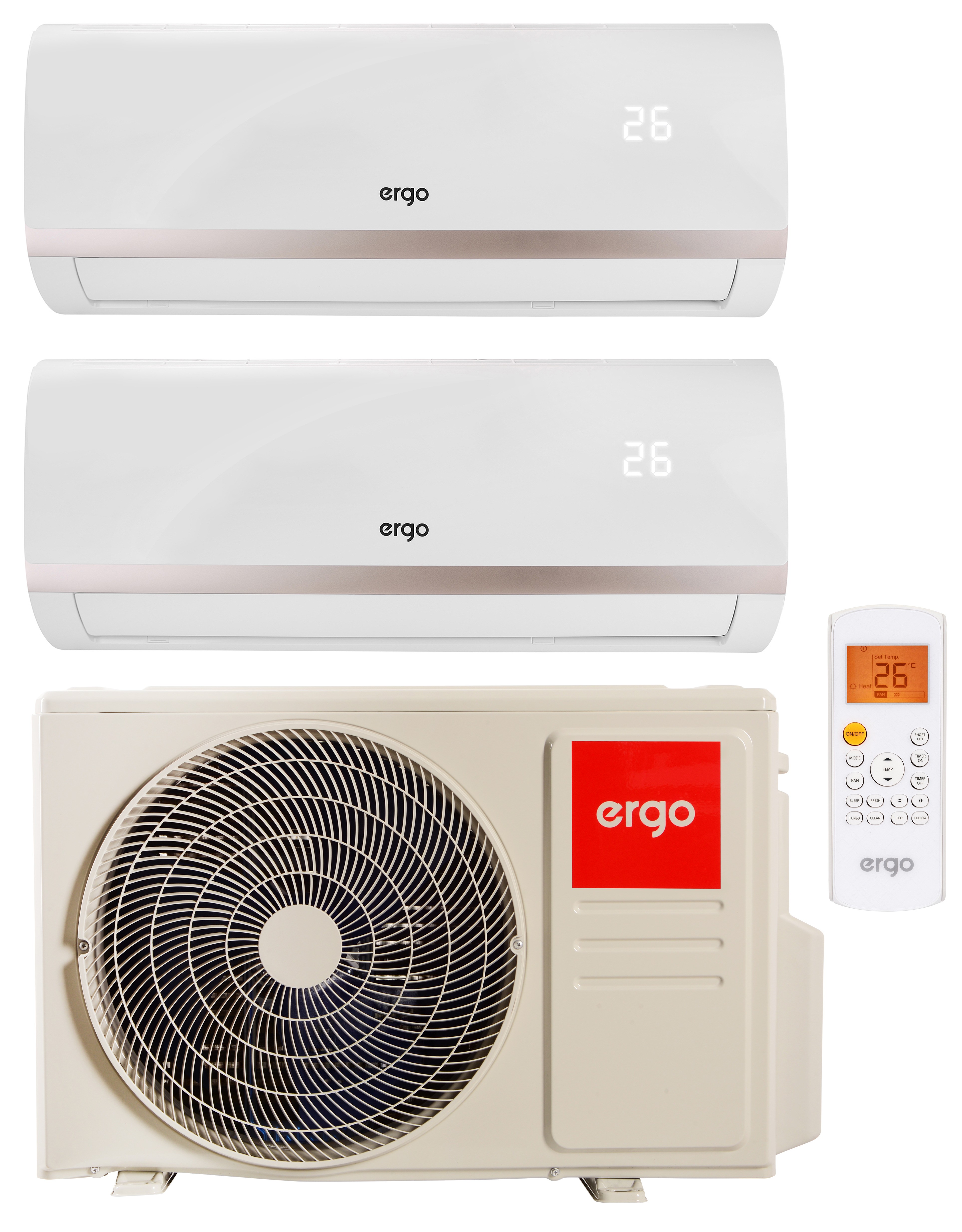 Комплект мульти-спліт системи Ergo ACI 1835 ODU MSH(2) + ACI 0935 IDU MSW W х 2