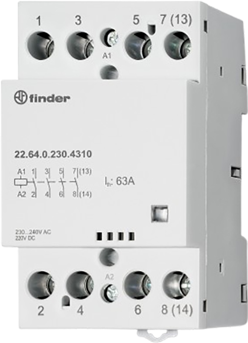 Finder 4NO 63A 220-240V AC/DC (226402304310)
