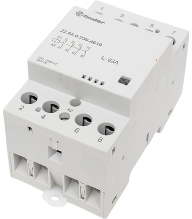 Finder 2NO+2NC 63A 220-240V AC/DC (226402304610)