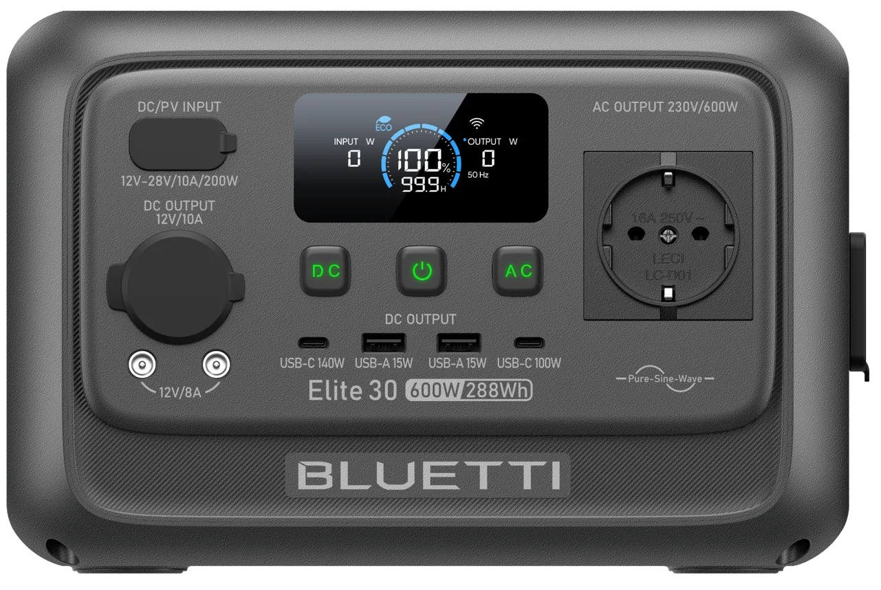 Bluetti Elite 30 V2, 600Вт / 288Вт*год