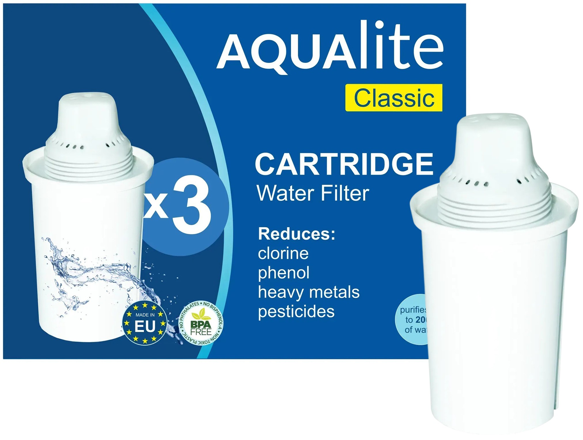 Комплект картриджів Aqualite CLASSIC (для фільтрів Barrier, Brita Classic, Ecosoft, Наша вода) (3шт)