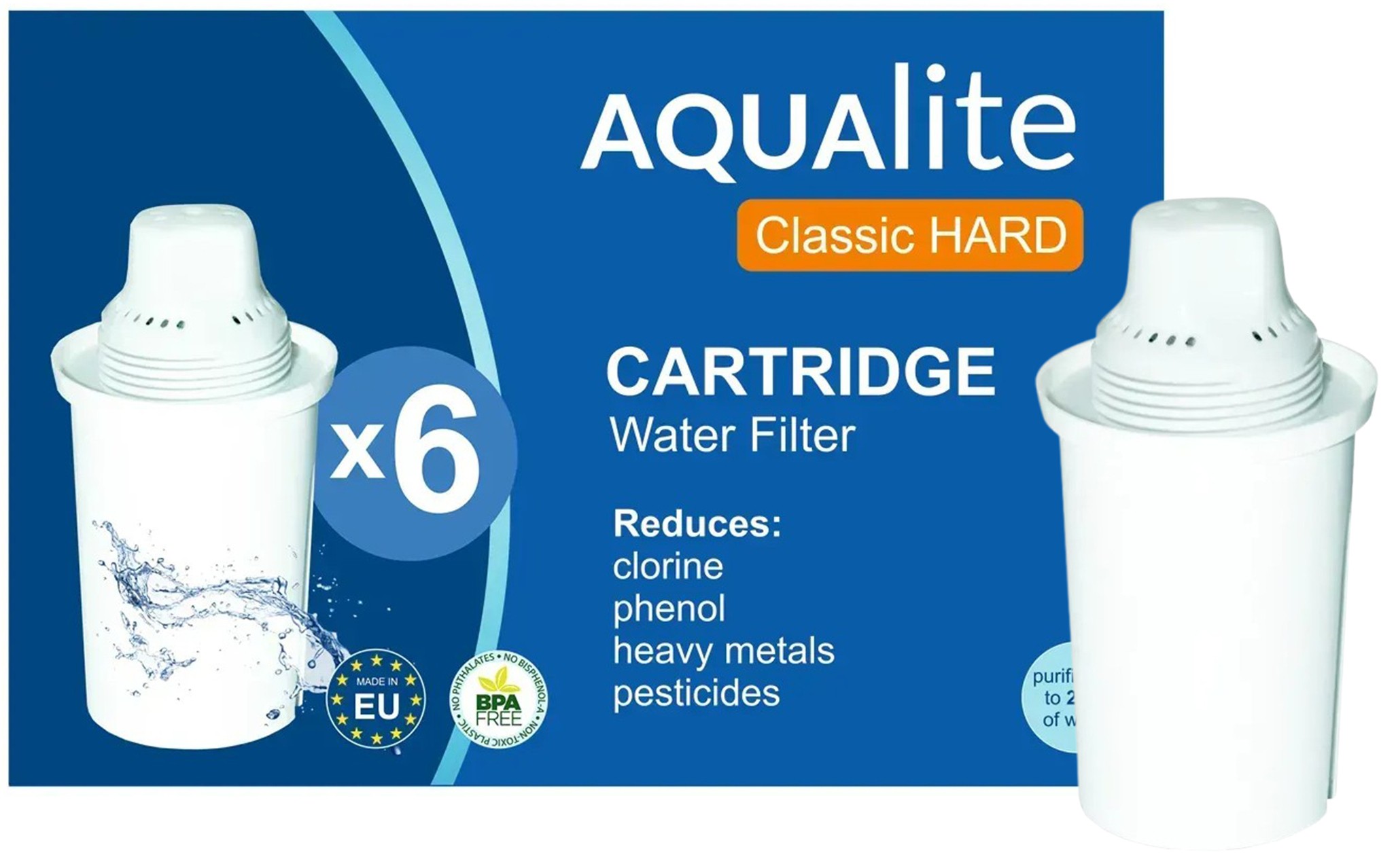 Комплект картриджів Aqualite CLASSIC HARD (для Barrier, Brita Classic, Ecosoft, Наша вода) для жорсткої води (6шт)