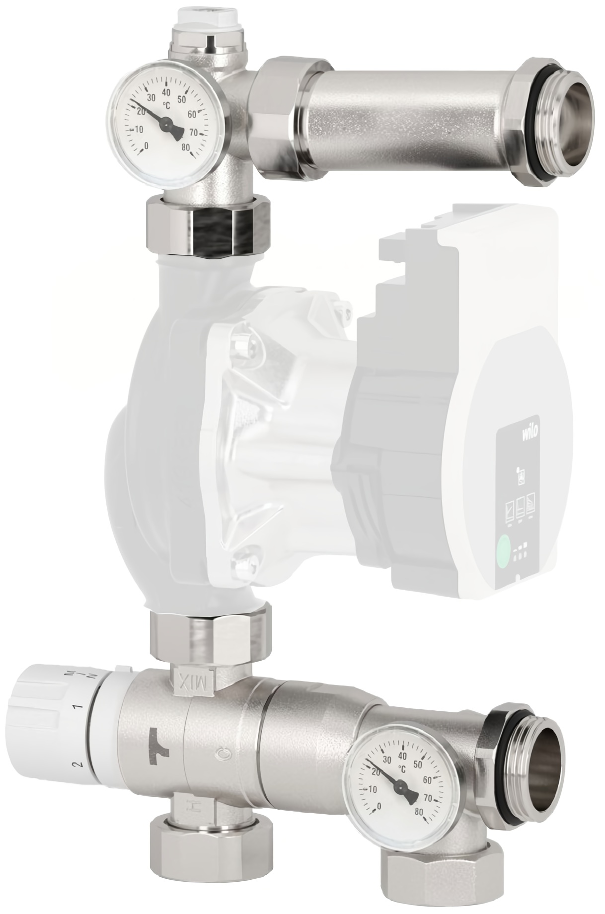 Carlo Poletti KF549 SC 1″ з термозмішувачем, підкл. насоса 1″ (KF5491000QSC)
