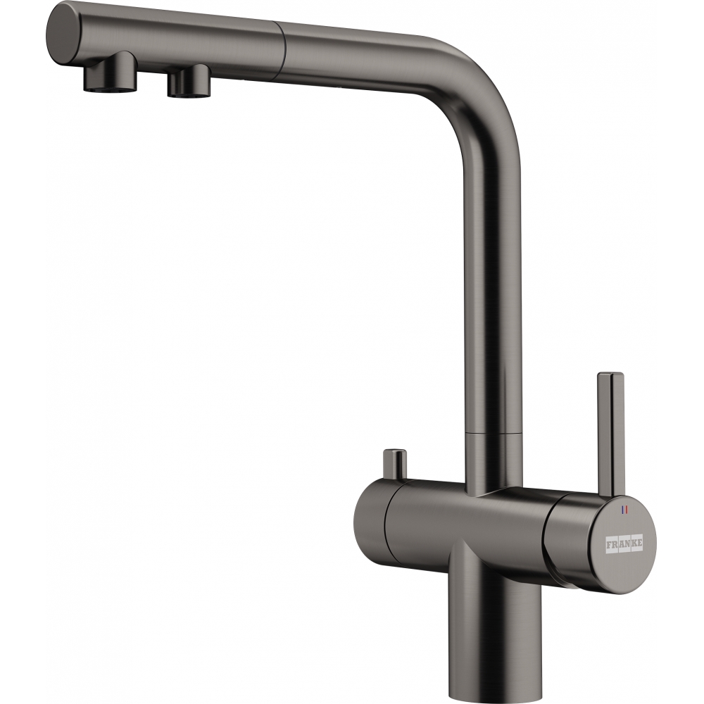 Змішувач для кухні Franke Atlas Neo Clear Water Pull Out Антрацит (120.0758.159)