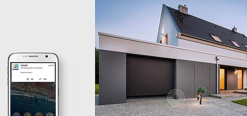 Fibaro Door/Window Sensor Серый На дверях гаража