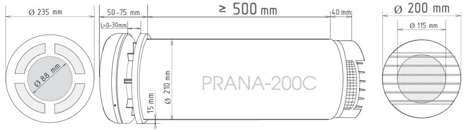 Монтаж рекуператора PRANA – 200С