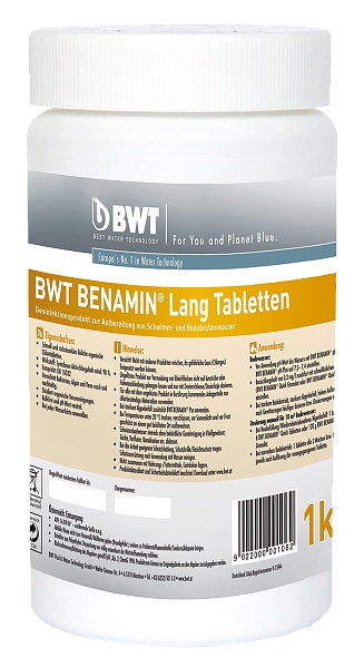 Ціна засіб догляду за басейном BWT BENAMIN Lang 1 кг (96806) в Сумах
