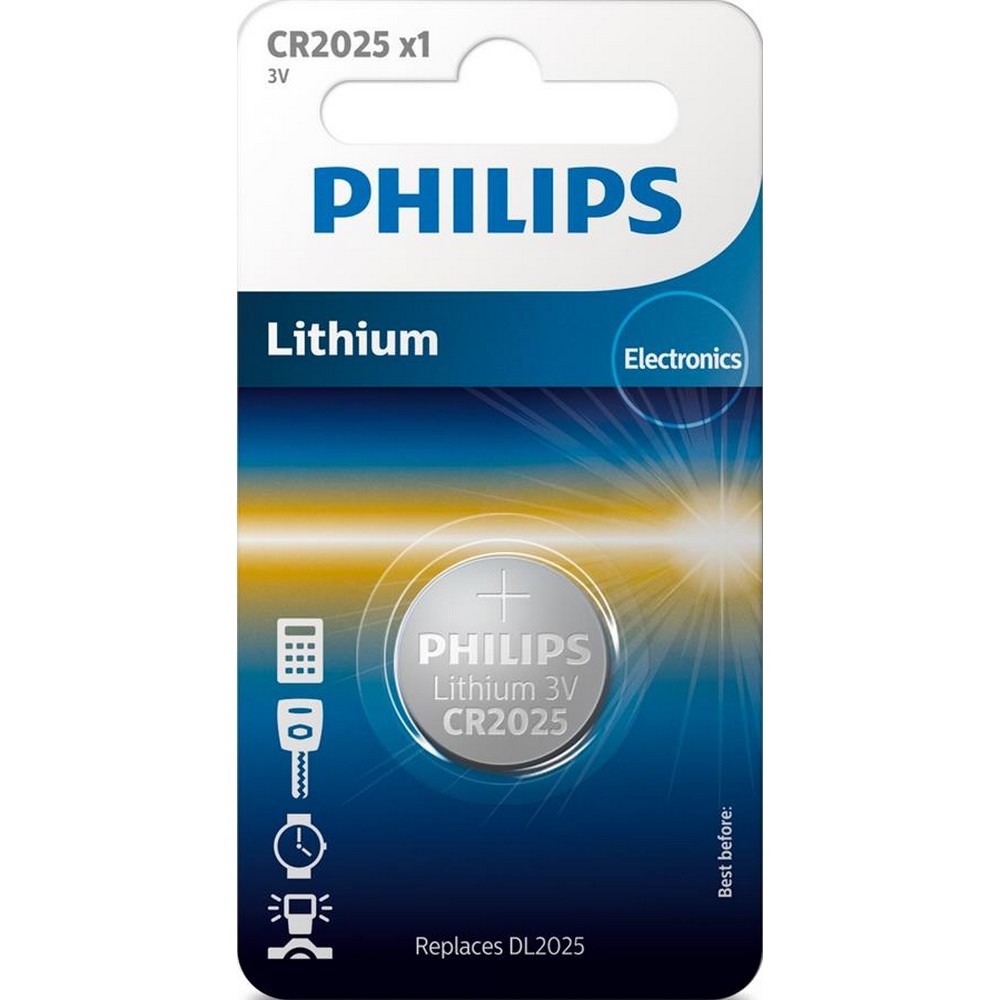 Ціна батарейки типу cr2025 Philips Lithium CR [CR2025/01B] в Києві