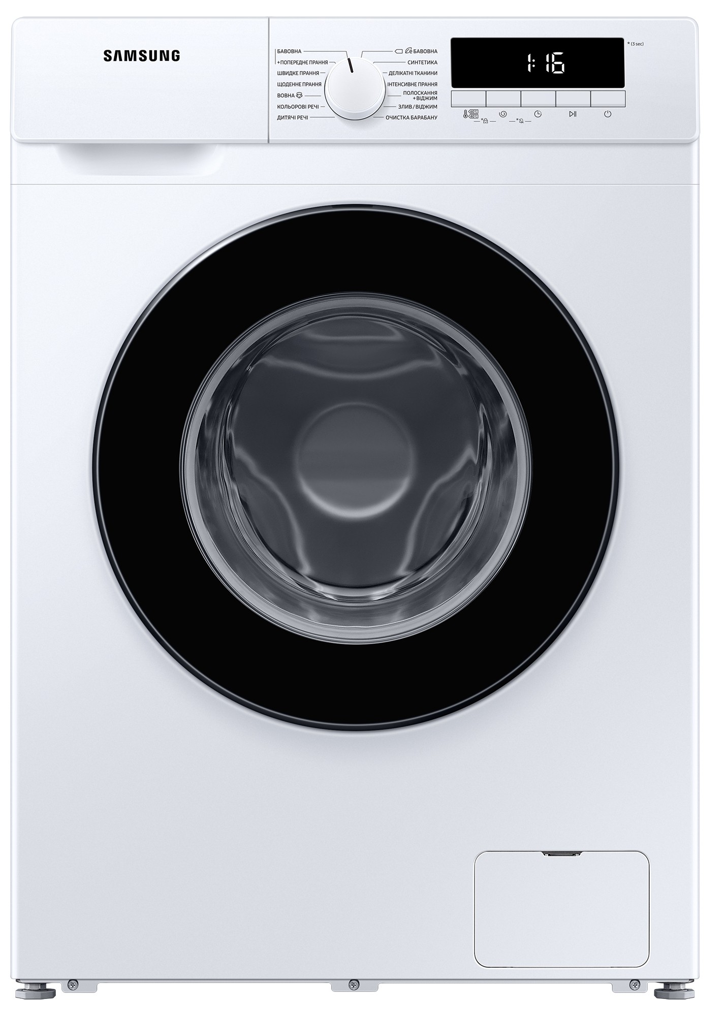 Стандартна пральна машина Samsung WW80T3040BW/UA
