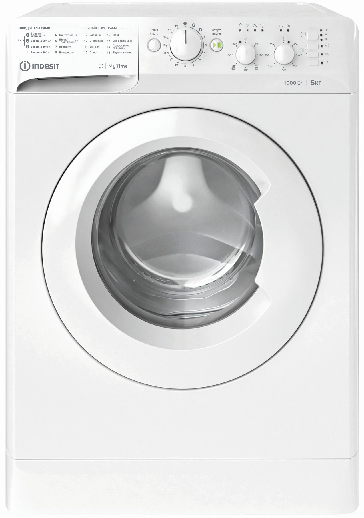 Інструкція пральна машина з завантаженням 5 кг Indesit OMTWSC 51052 W UA