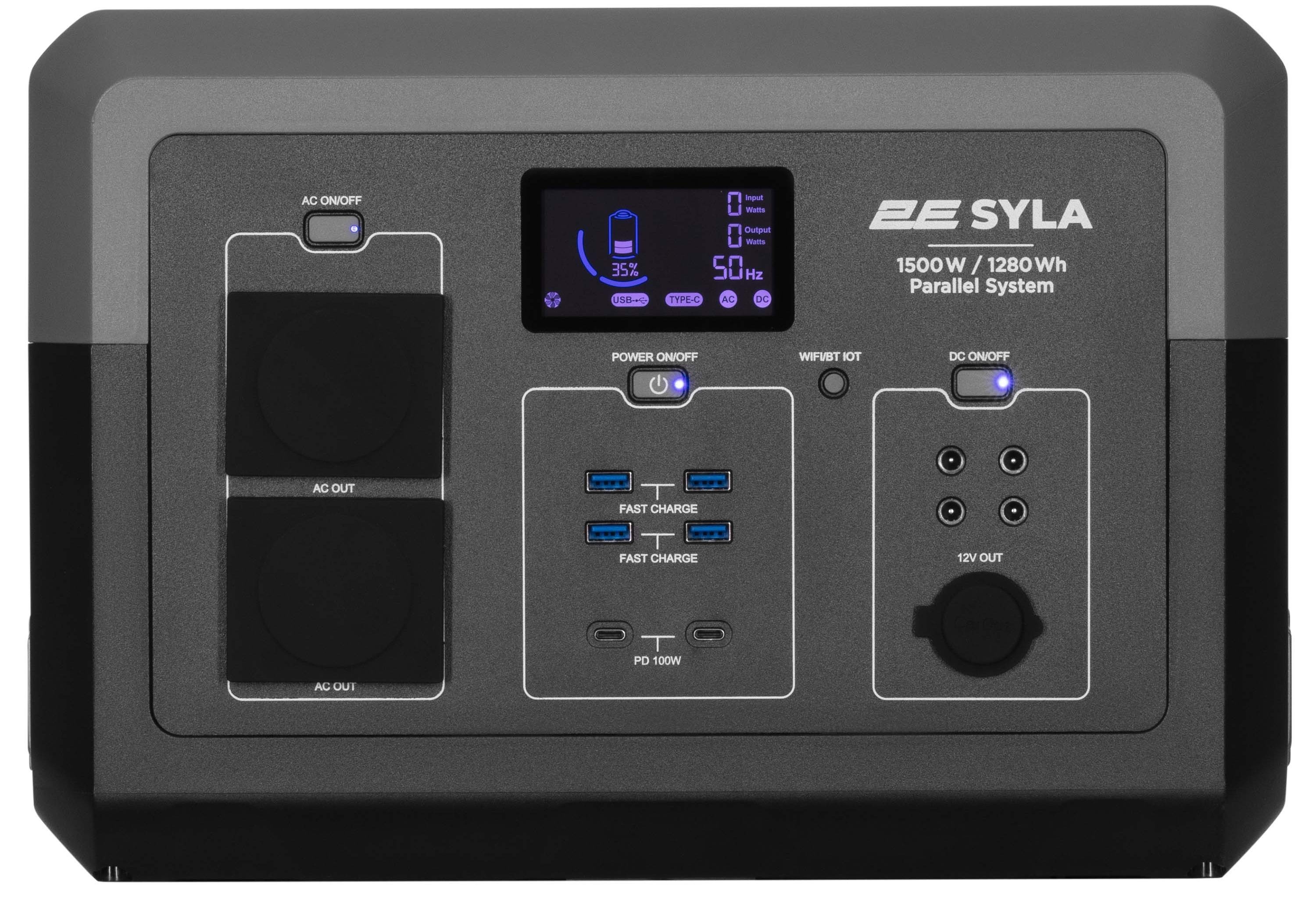 Портативна зарядна станція 2E Syla 1500 Вт, 1280 Вт/ч, WiFi/BT (2E-PPS1512) в інтернет-магазині, головне фото