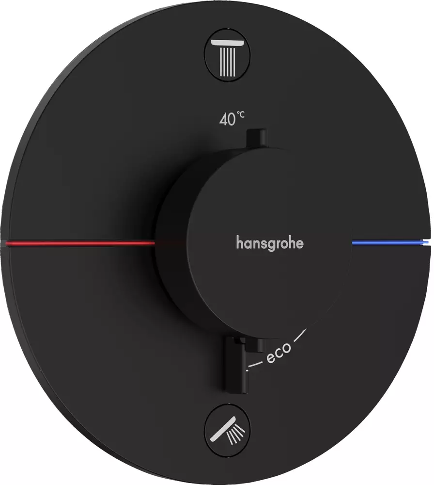 Зовнішня частина змішувача Hansgrohe SHOWER SELECT COMFORT S чорний матовий в інтернет-магазині, головне фото