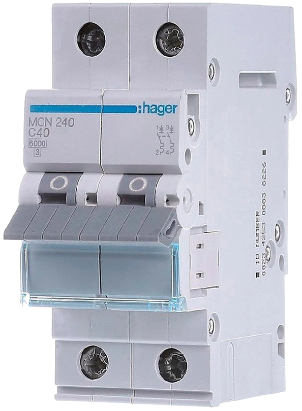 Hager 2P 6kA C-40A 2M (MCN240)