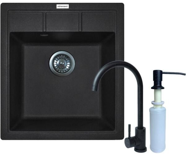 Кухонна мийка Adamant Brick 460x515x200мм чорний (4824296209703)