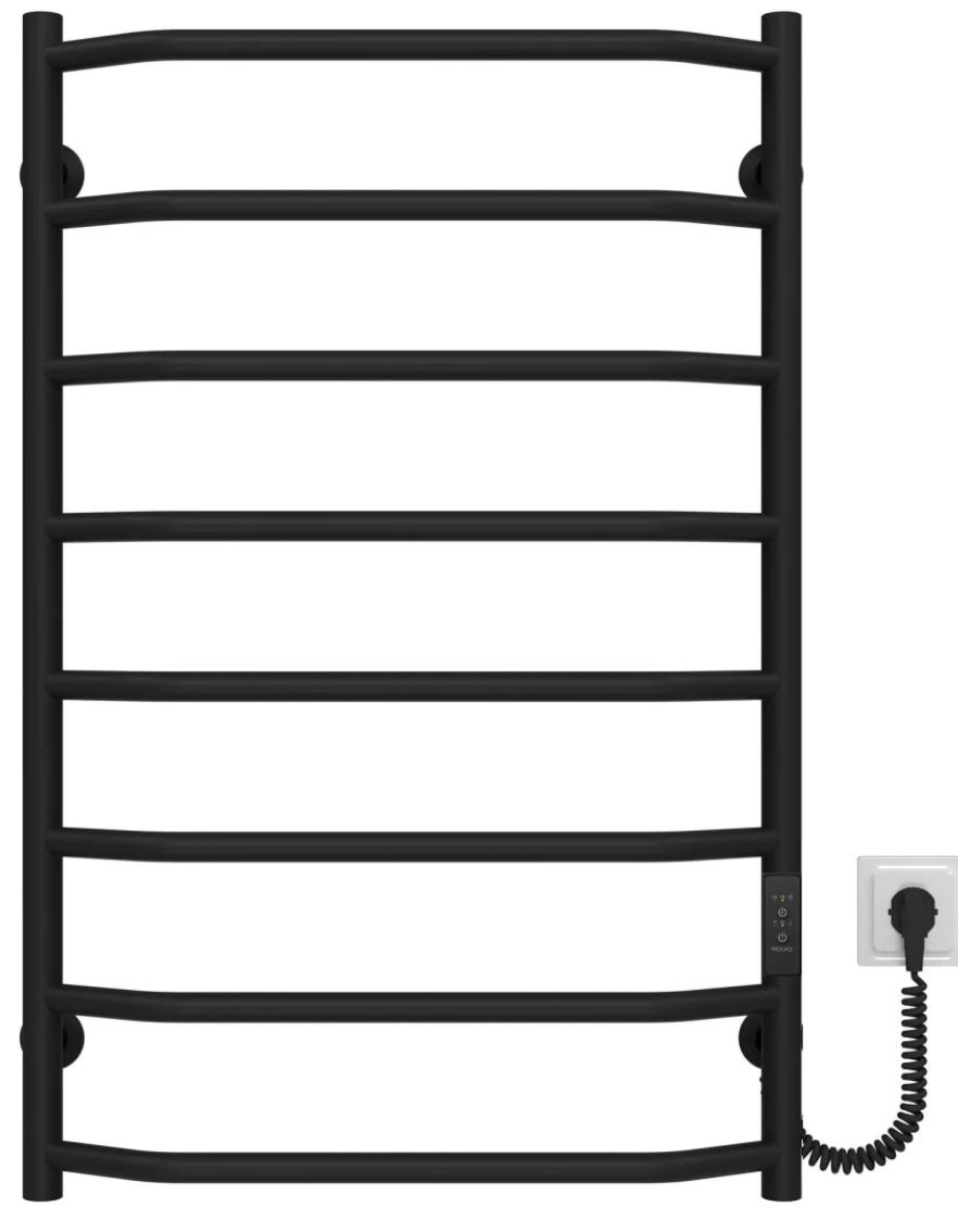 Рушникосушка Deffi Трапеція ЧФ П8 500x800 Е, Чорний, WD03, Праве підключення (D.TR.80.50.8.E.B.R.3)