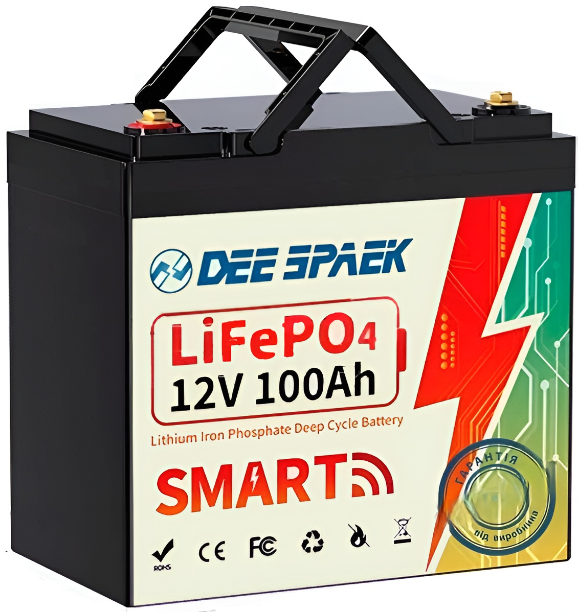 Акумулятор Dee Spaek LiFePO4 12V 100 Ah Bluetooth Mini (1280Wh) (BMS 100A)